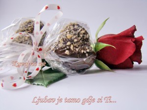 Zaljubljena  srca od čokolade